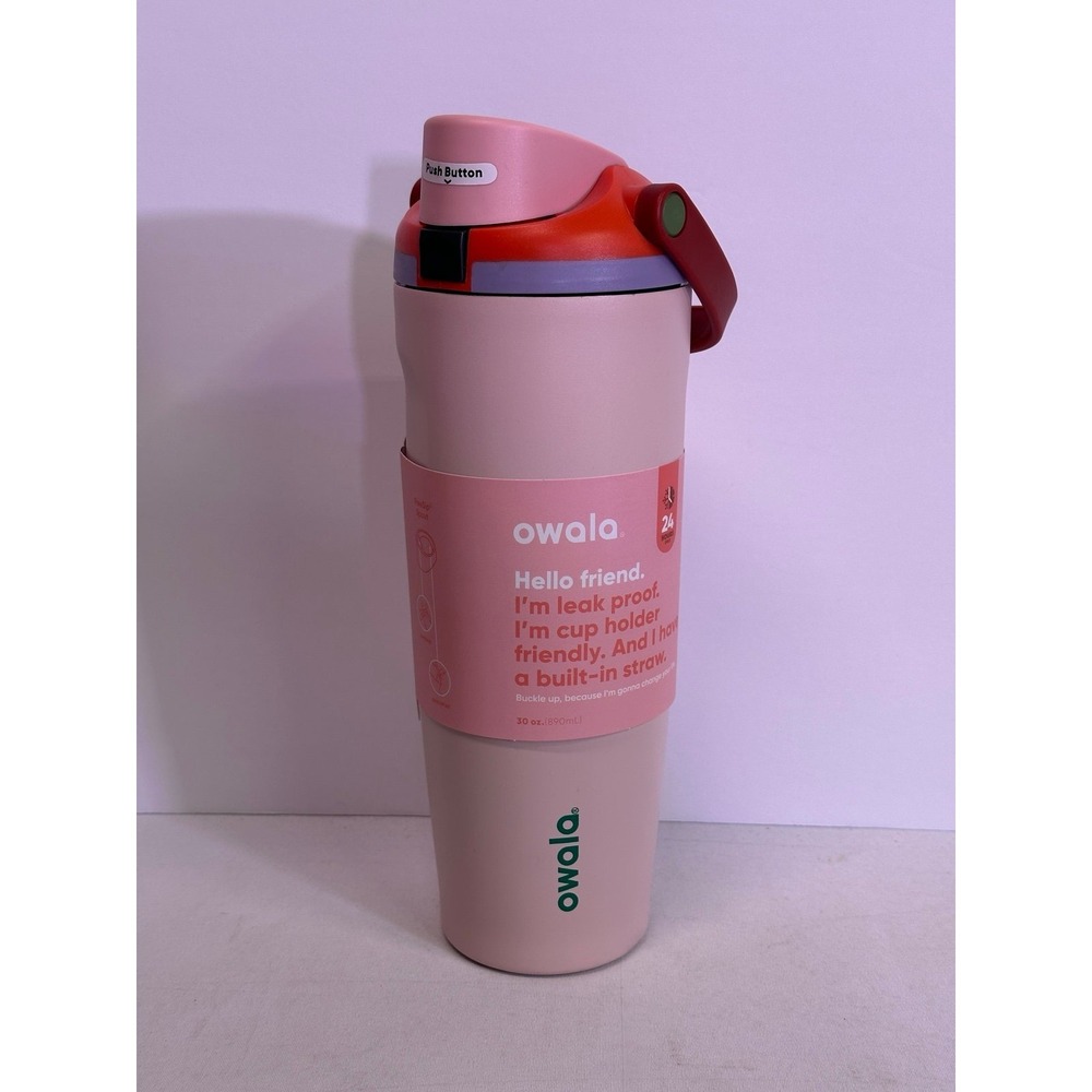 Owala FreeSip Pink Stainless Steel 30oz